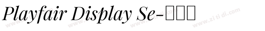 Playfair Display Se字体转换